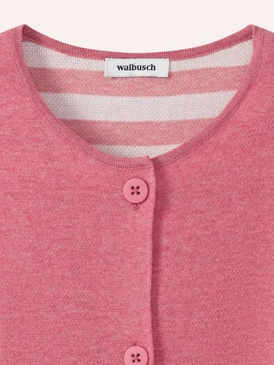 Doubleface Strickjacke Rosenholz