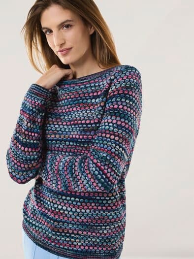 KERO-Pullover Farbenspiel Nachtblau