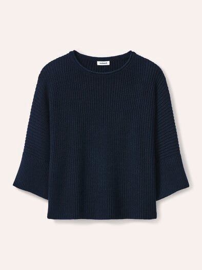 Pullover mit Kimonoärmel Nachtblau