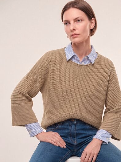 Pullover mit Kimonoärmel Praline