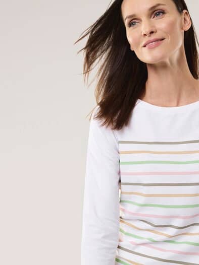 Ringelshirt-Softcotton Grün