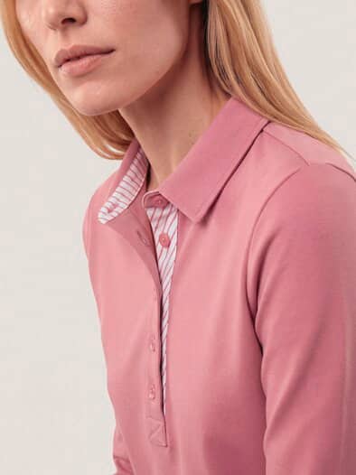 Poloshirt aus Baumwolle Rosenholz