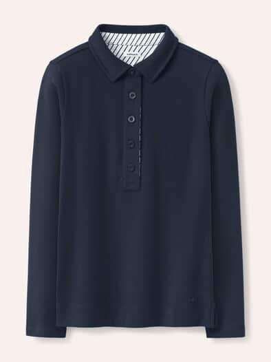 Poloshirt aus Baumwolle Nachtblau