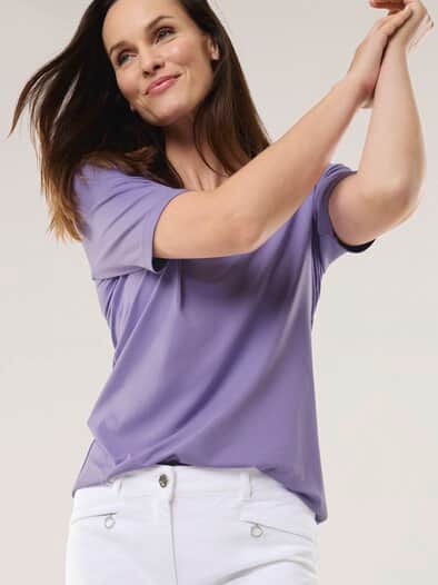 Viskose-Shirt Flieder