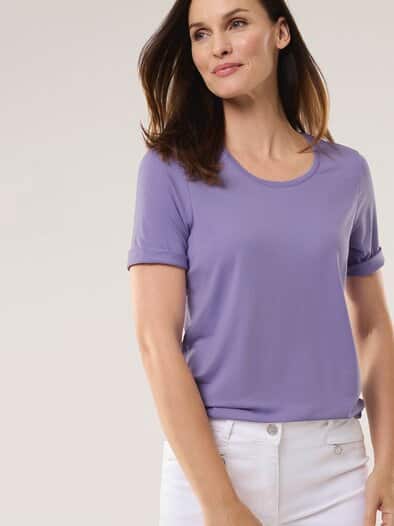 Viskose-Shirt Flieder