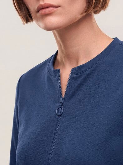 Shirt mit Reißverschluss Marine