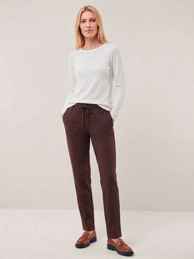 Shirt in Feinstrickoptik Offwhite