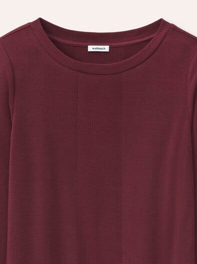 Shirt in Feinstrickoptik Merlot