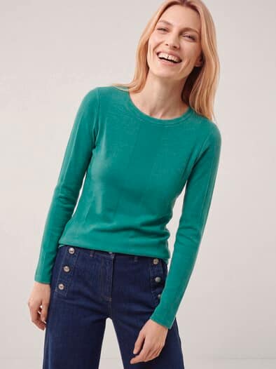 Shirt in Feinstrickoptik Emerald