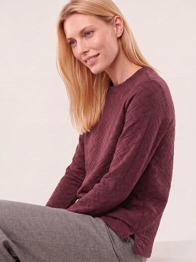Shirt mit Struktur Merlot