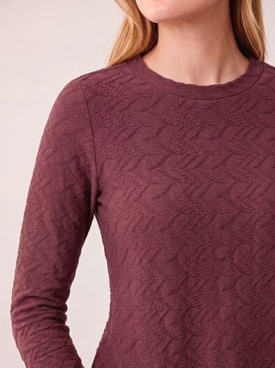 Shirt mit Struktur Merlot