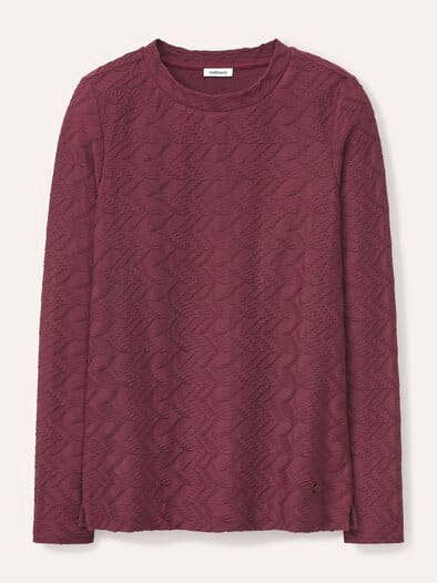 Shirt mit Struktur Merlot