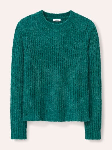 Baumwollmix Pullover in Plüschgarn Esmerald