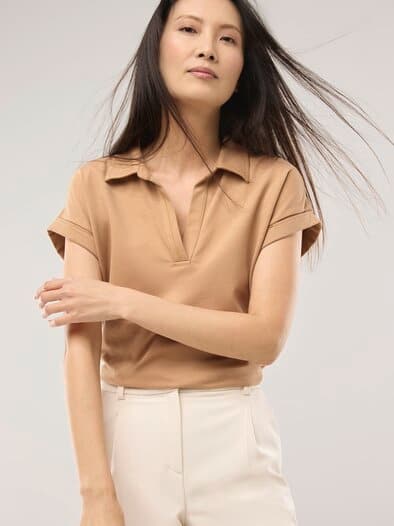 Poloshirt Edelmodal Praline