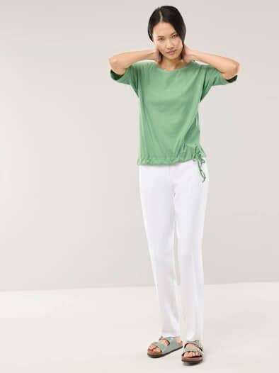 Blousonshirt in Rippenstruktur Basilikum