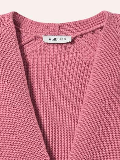 Strickjacke in Patentstrick Rosenholz