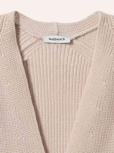 Strickjacke in Patentstrick Creme