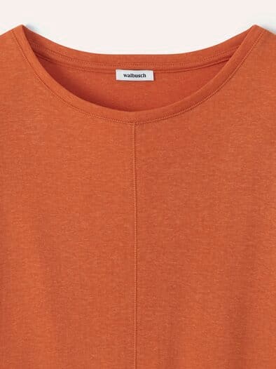 Kimonoshirt Leinenmix Dunkelorange