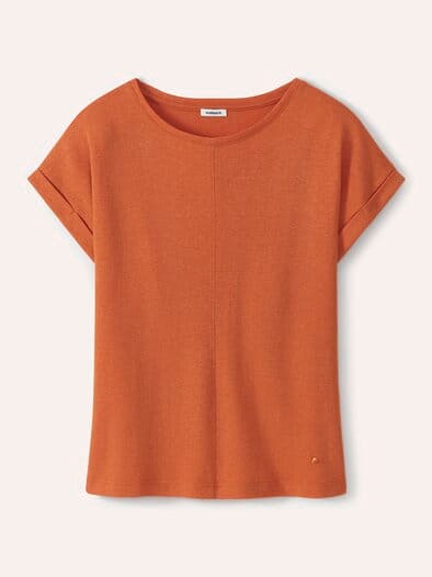 Kimonoshirt Leinenmix Dunkelorange