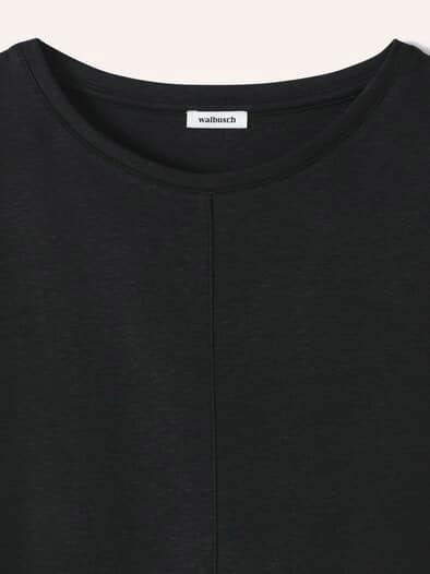 Kimonoshirt Leinenmix Schwarz