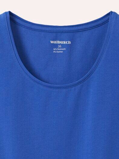 Baumwoll-Basic -Top Tintenblau