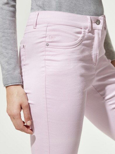 Extraglatt Baumwollhose Zartrosa