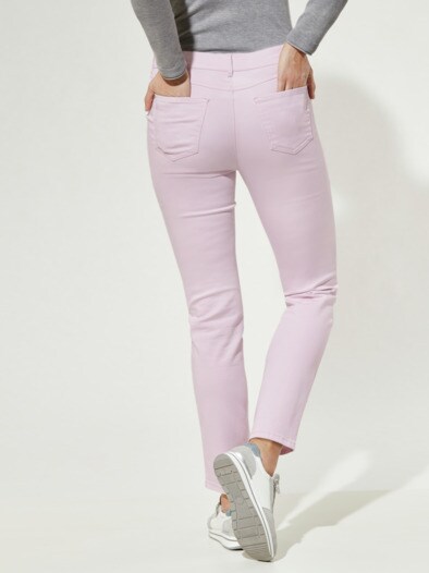 Extraglatt Baumwollhose Zartrosa