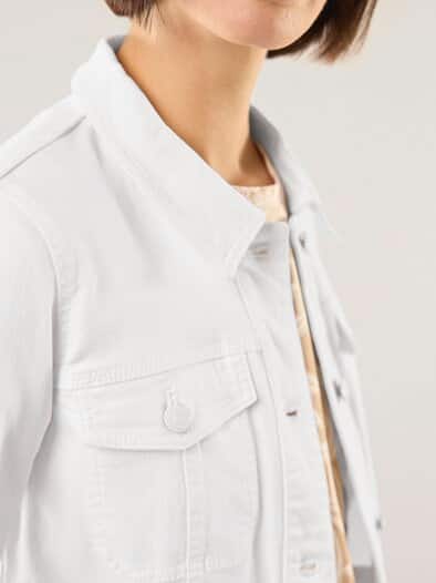 Jeansjacke Weiß