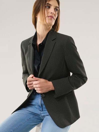 Reversblazer Dots Schwarz/Weiß