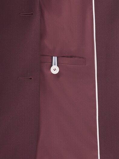 Knitterarmer Blazer mit Revers Merlot