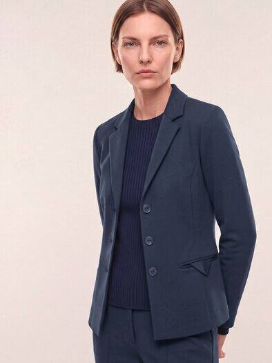 Blazer aus festem Jersey Nachtblau