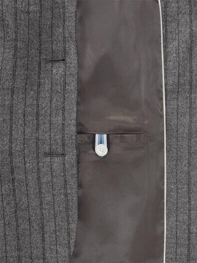 Flanellblazer mit Nadelstreifen Streifen Grau