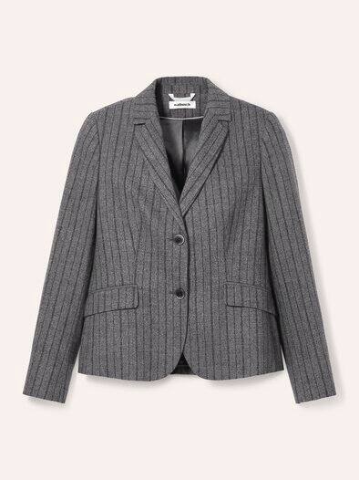 Flanellblazer mit Nadelstreifen Streifen Grau