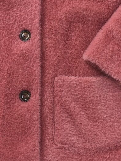 Flauschige Jacke Rosenholz