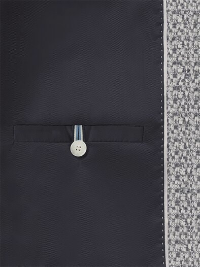 Rundhalsblazer mit Pailletten Antrazit