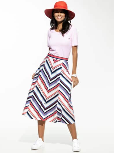 Leinenmix Rock Premium Blau/ Weiß