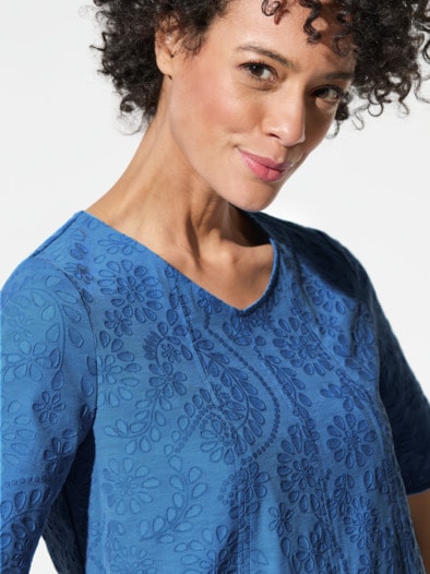 Jacquardkleid Königsblau