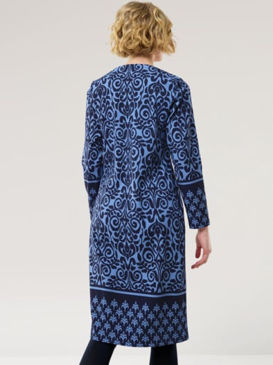 Jerseykleid Ornament Marine/Blau