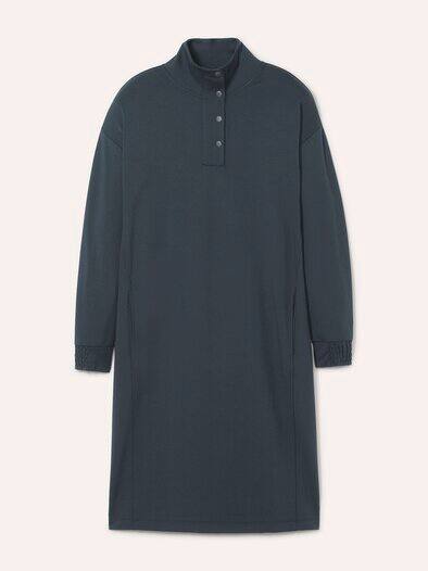Jerseykleid mit Druckknöpfen Nachtblau