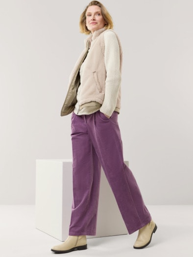 Kuschelfell Weste Taupe
