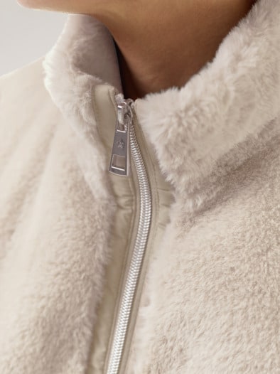 Kuschelfell Weste Taupe
