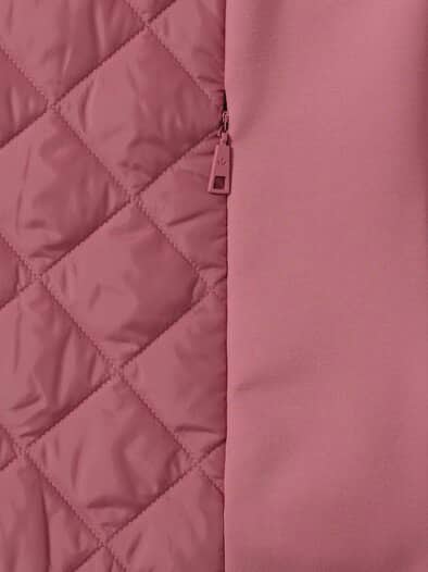 Leichtweste Materialmix Rosenholz