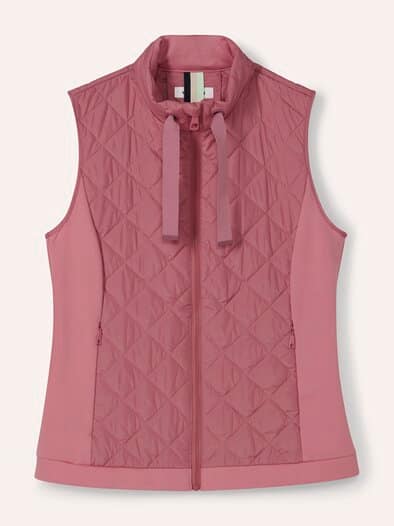 Leichtweste Materialmix Rosenholz