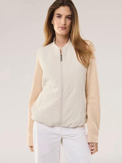 Jacquardweste Creme
