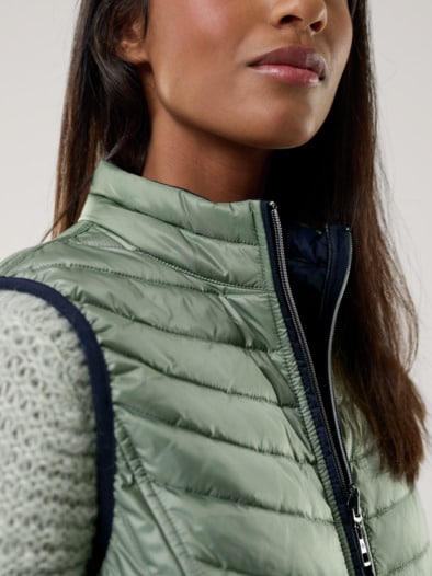 Wende-Steppweste Khaki/Marine