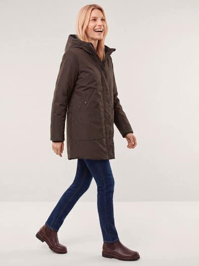 Warme Jacke mit Thermozonen Kastanie