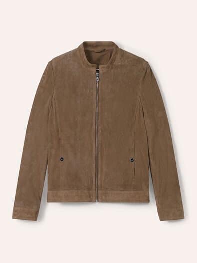 Ziegenvelours Perfo Blouson Caramel