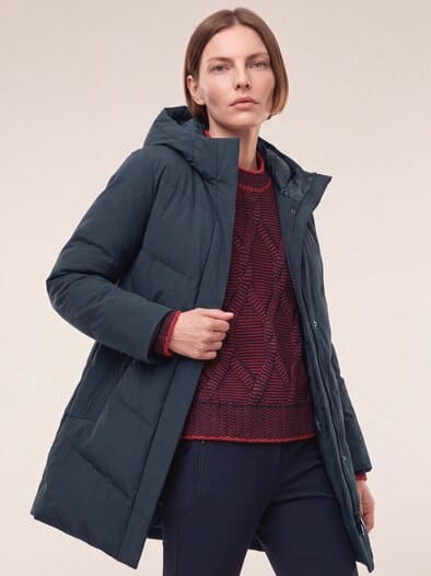 Thermo Steppjacke ohne Nähte Nachtblau
