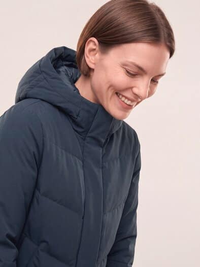 Thermo Steppjacke ohne Nähte Nachtblau