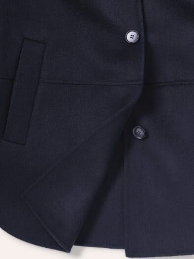 Weiche Doubleface Hemdjacke Nachtblau